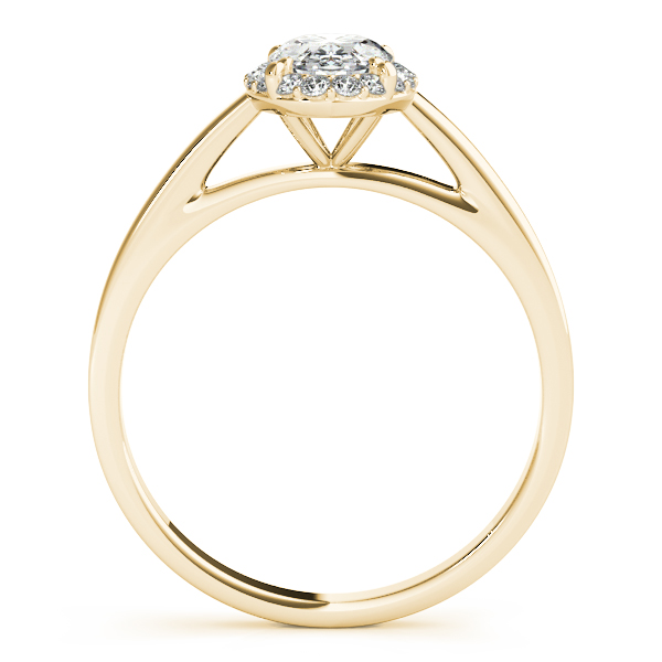 14K Yellow Gold Oval Halo Engagement Ring Image 2 Trinity Jewelers  Pittsburgh, PA
