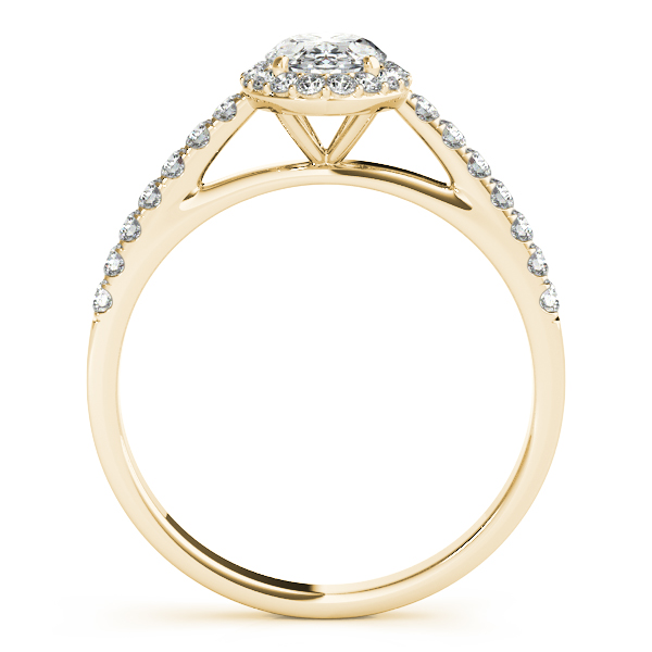 18K Yellow Gold Oval Halo Engagement Ring Image 2 Franzetti Jewelers Austin, TX
