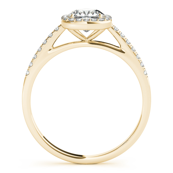 10K Yellow Gold Halo Engagement Ring Image 2 DJ's Jewelry Woodland, CA