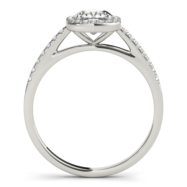 10K White Gold Halo Engagement Ring Image 2 Trinity Jewelers  Pittsburgh, PA