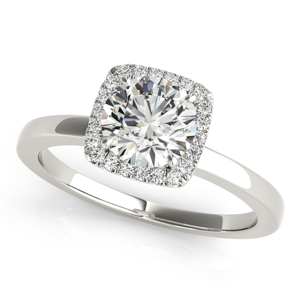 Overnight Platinum Round Halo Engagement Ring 50924 E 1 Pl