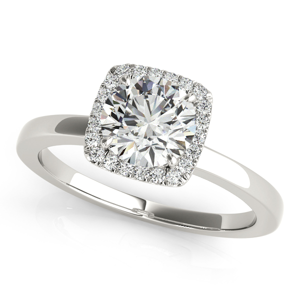 Platinum Round Halo Engagement Ring Wallach Jewelry Designs Larchmont, NY