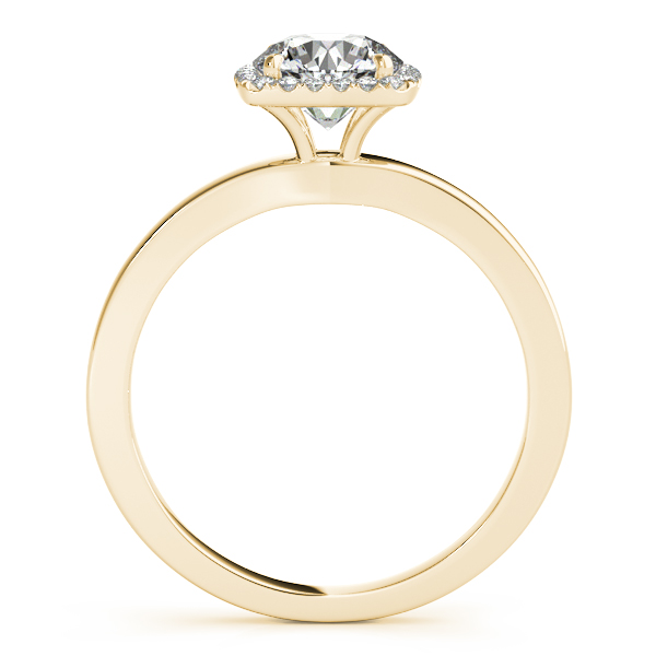 18K Yellow Gold Round Halo Engagement Ring Image 2 Vincent Anthony Jewelers Tulsa, OK