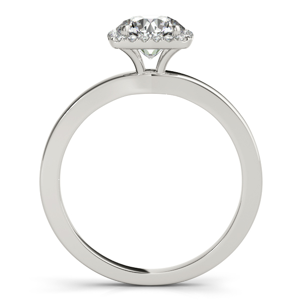 18K White Gold Round Halo Engagement Ring Image 2 Trinity Jewelers  Pittsburgh, PA