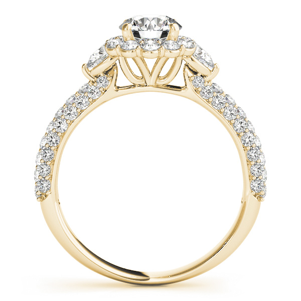 14K Yellow Gold Pavé Engagement Ring MULT ROW Image 2 Grono and Christie Jewelers East Milton, MA