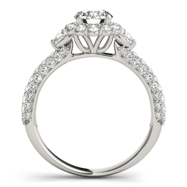18K White Gold Pavé Engagement Ring MULT ROW Image 2 Anthony Jewelers Palmyra, NJ