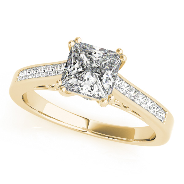 18K Yellow Gold Engagement Ring Vincent Anthony Jewelers Tulsa, OK