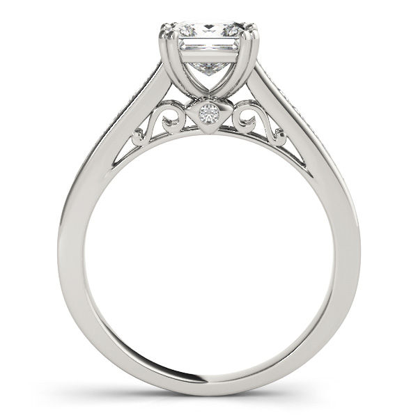 18K White Gold Engagement Ring Image 2 Vincent Anthony Jewelers Tulsa, OK