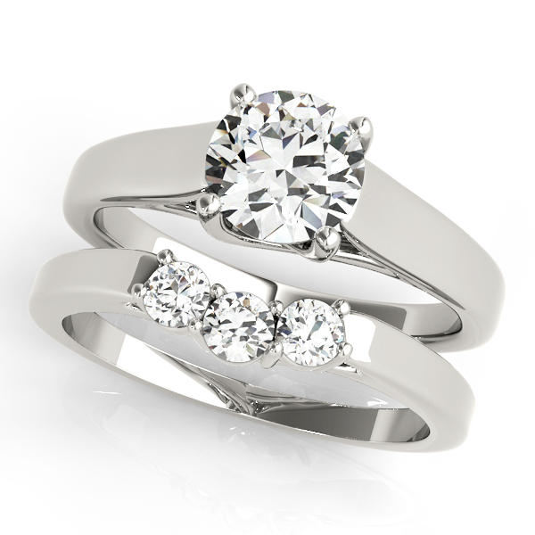 18K White Gold Trellis Engagement Ring Image 3 DJ's Jewelry Woodland, CA