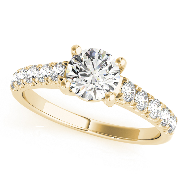 18K Yellow Gold Trellis Engagement Ring Grono and Christie Jewelers East Milton, MA
