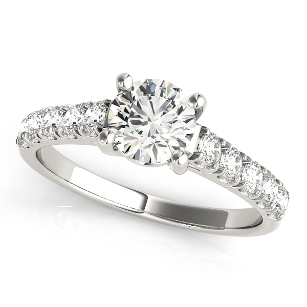 18K White Gold Trellis Engagement Ring Grono and Christie Jewelers East Milton, MA