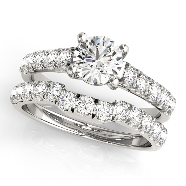 10K White Gold Trellis Engagement Ring Image 3 Double Diamond Jewelry Olympic Valley, CA