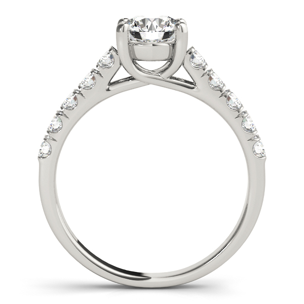 14K White Gold Trellis Engagement Ring Image 2 Anthony Jewelers Palmyra, NJ
