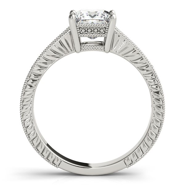 10K White Gold Antique Engagement Ring Image 2 Trinity Jewelers  Pittsburgh, PA
