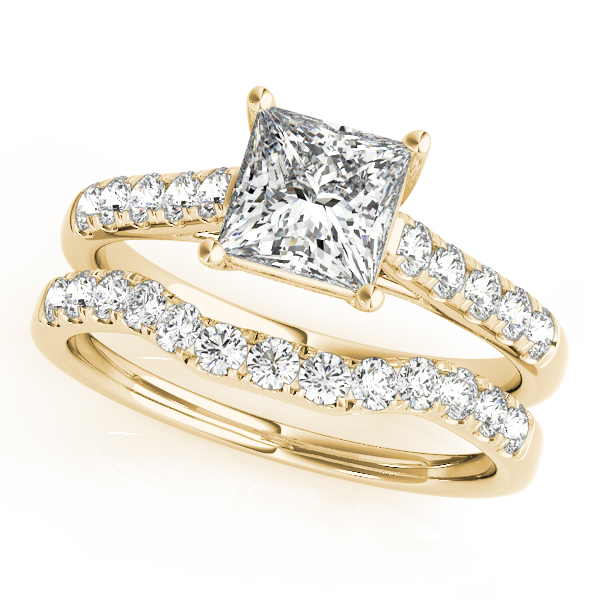18K Yellow Gold Trellis Engagement Ring Image 3 Orin Jewelers Northville, MI