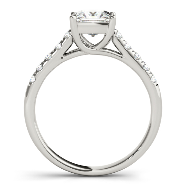 14K White Gold Trellis Engagement Ring Image 2 Vincent Anthony Jewelers Tulsa, OK