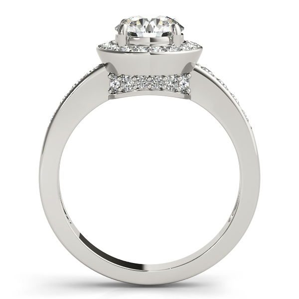 14K White Gold Round Halo Engagement Ring Image 2 Vincent Anthony Jewelers Tulsa, OK