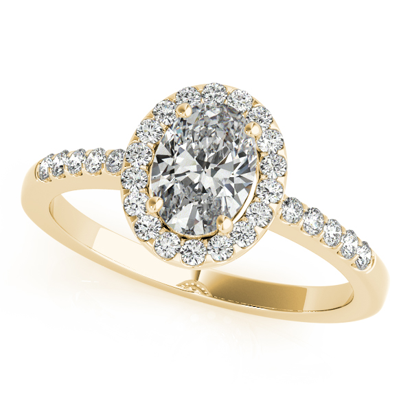 14K Yellow Gold Oval Halo Engagement Ring Keller's Jewellers Lantzville, 