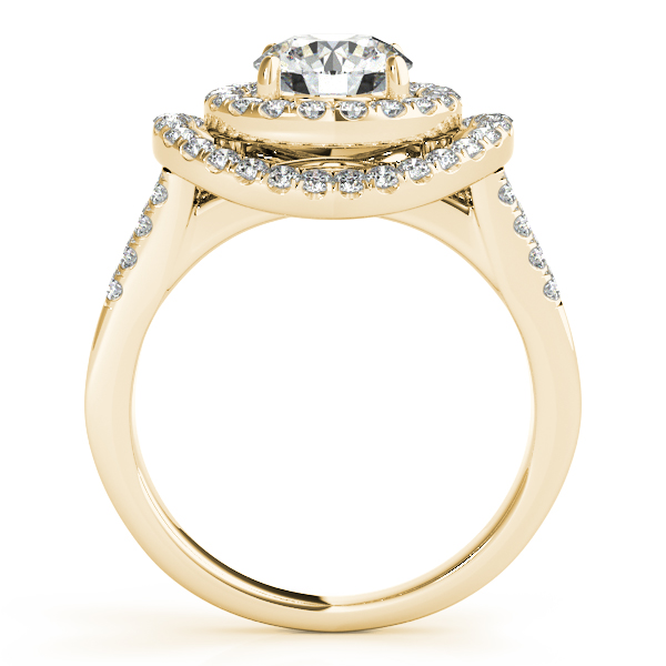 18K Yellow Gold Round Halo Engagement Ring Image 2 Pat's Jewelry Centre Sioux Center, IA
