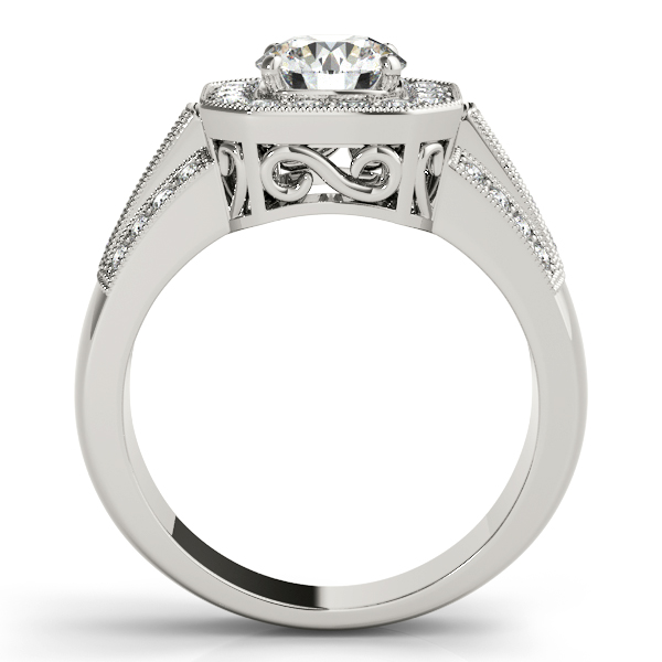 10K White Gold Round Halo Engagement Ring Image 2 Double Diamond Jewelry Olympic Valley, CA