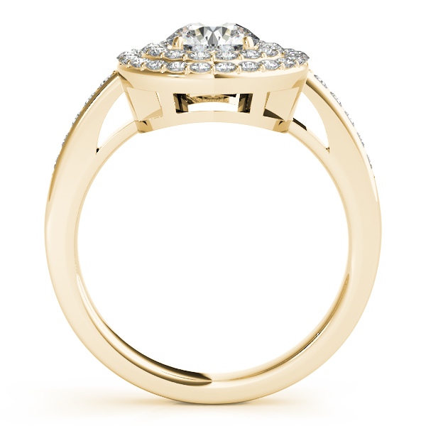 14K Yellow Gold Round Halo Engagement Ring Image 2 Tena's Fine Diamonds and Jewelry Athens, GA
