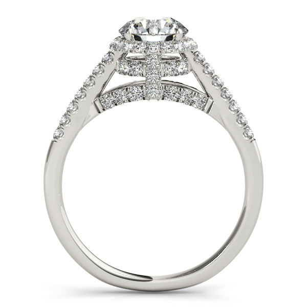 18K White Gold Round Halo Engagement Ring Image 2 Knowles Jewelry of Minot Minot, ND