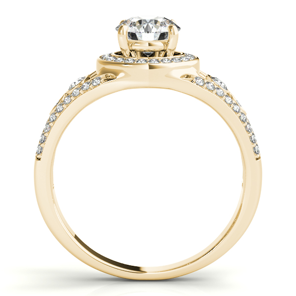 18K Yellow Gold Round Halo Engagement Ring Image 2 Whidby Jewelers Madison, GA