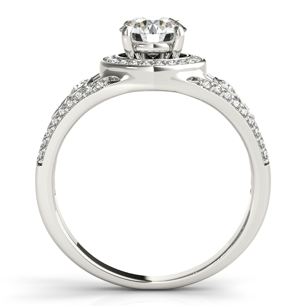 14K White Gold Round Halo Engagement Ring Image 2 Douglas Diamonds Faribault, MN