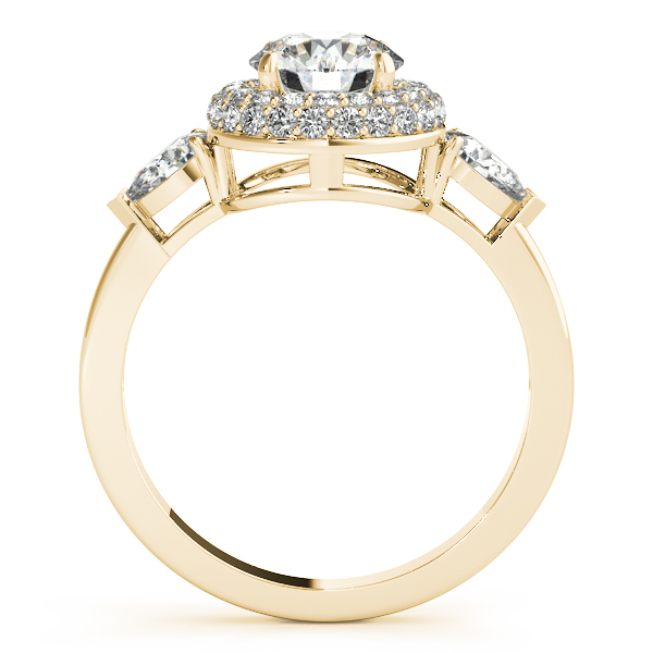 18K Yellow Gold Round Halo Engagement Ring Image 2 J Gowen Jewelry Comfort, TX