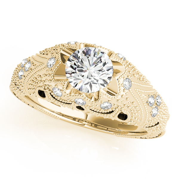 18K Yellow Gold Antique Engagement Ring Keller's Jewellers Lantzville, 
