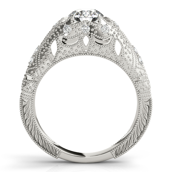 10K White Gold Antique Engagement Ring Image 2 Brax Jewelers Newport Beach, CA
