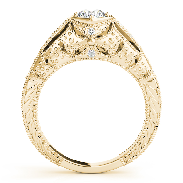 10K Yellow Gold Antique Engagement Ring Image 2 Brax Jewelers Newport Beach, CA