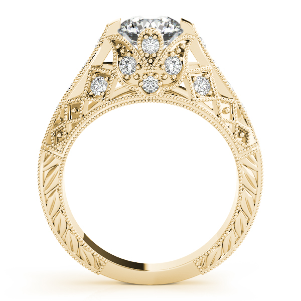 14K Yellow Gold Antique Engagement Ring Image 2 Bonafine Jewelers Inc. Lexington, MA