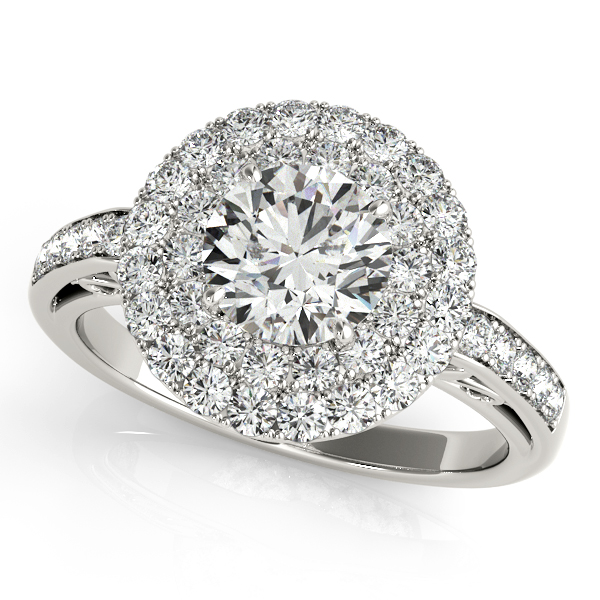 Platinum Round Halo Engagement Ring Keller's Jewellers Lantzville, 