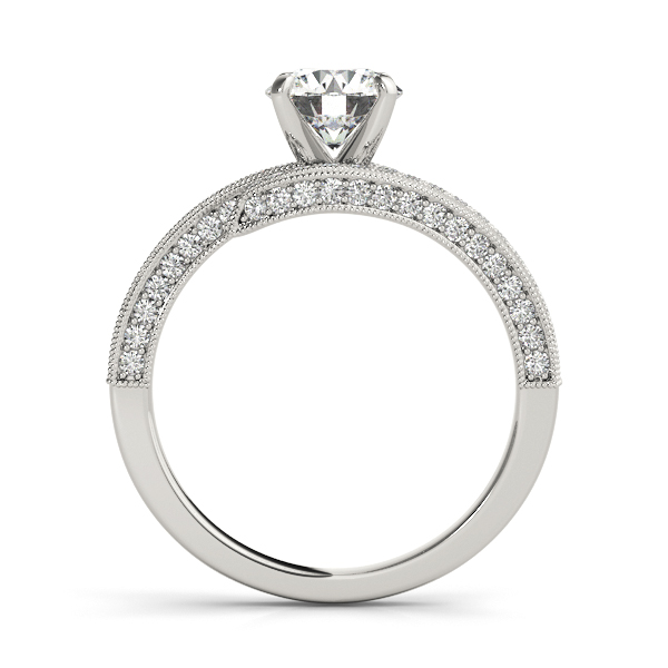 18K White Gold Bypass-Style Engagement Ring Image 2 Brax Jewelers Newport Beach, CA