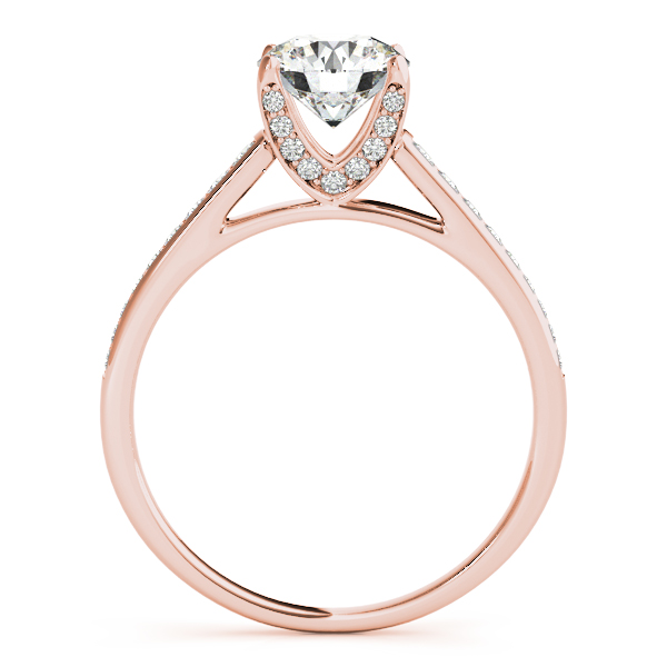 single diamond rose gold ring