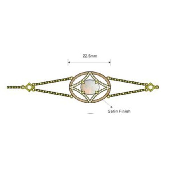 Yellow Gold Calibrated Light Opal Bracelet Image 2 Cravens & Lewis Jewelers Georgetown, KY
