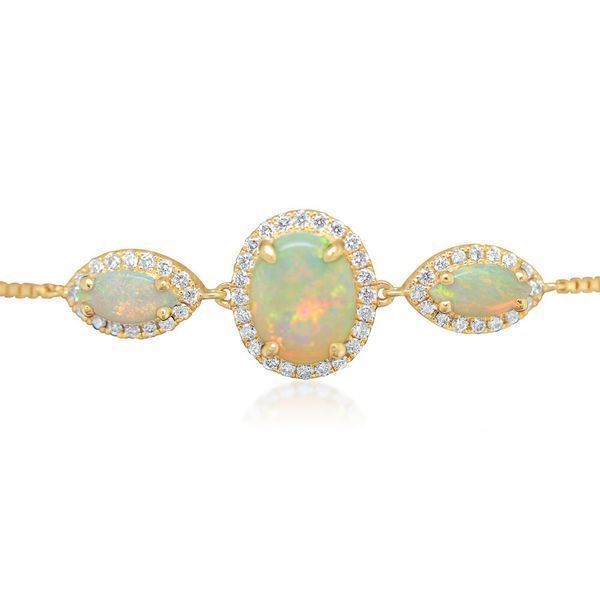 Yellow Gold Calibrated Light Opal Bracelet Gold Mine Jewelers Jackson, CA