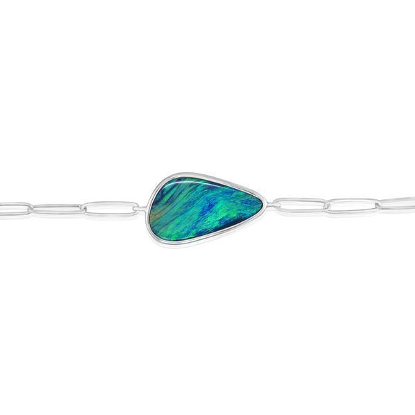 White Gold Opal Doublet Bracelet Towne & Country Jewelers Westborough, MA