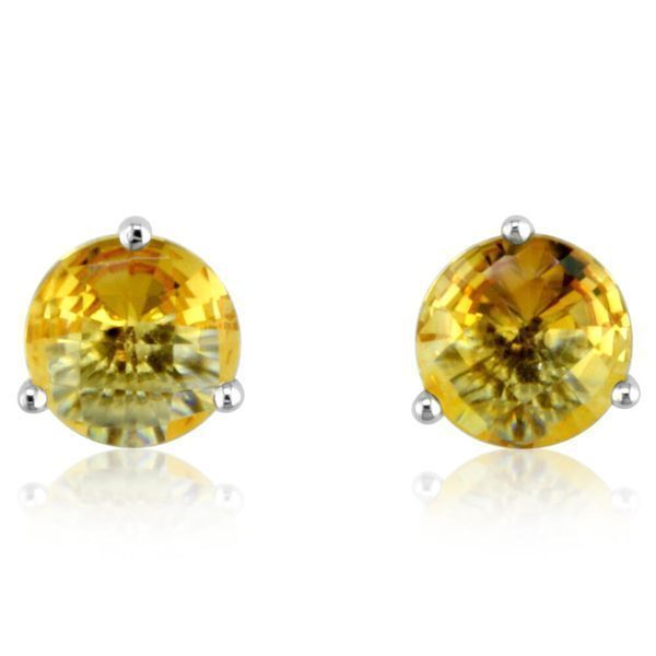 White Gold Citrine Earrings Ross's Fine Jewelers Kilmarnock, VA