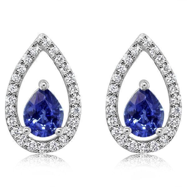 White Gold Sapphire Earrings Jewel Smiths Oklahoma City, OK