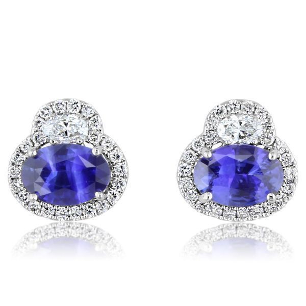 White Gold Sapphire Earrings Cravens & Lewis Jewelers Georgetown, KY