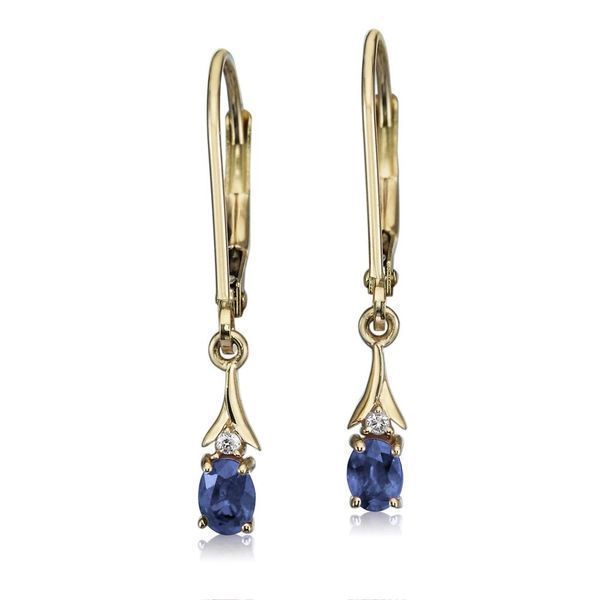 Yellow Gold Sapphire Earrings J. Anthony Jewelers Neenah, WI