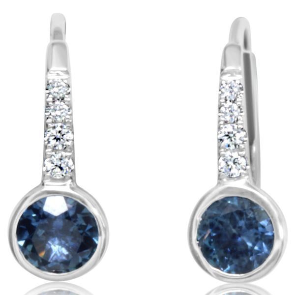 White Gold Sapphire Earrings Brynn Elizabeth Jewelers Ocean Isle Beach, NC