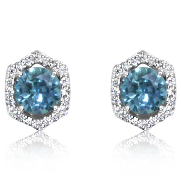 Yellow Gold Sapphire Earrings Timmreck & McNicol Jewelers McMinnville, OR