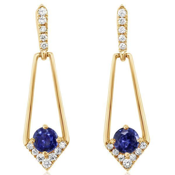 Yellow Gold Sapphire Earrings Ware's Jewelers Bradenton, FL