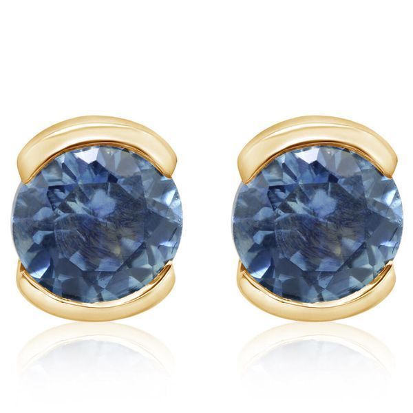 White Gold Aquamarine Earrings Hart's Jewelers Grants Pass, OR