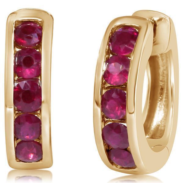 Yellow Gold Ruby Earrings Michael's Jewelry Center Dayton, OH