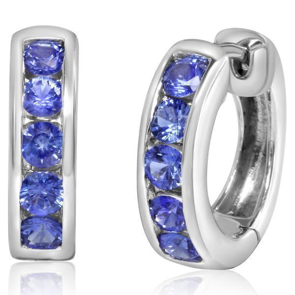 White Gold Sapphire Earrings Leslie E. Sandler Fine Jewelry and Gemstones rockville , MD
