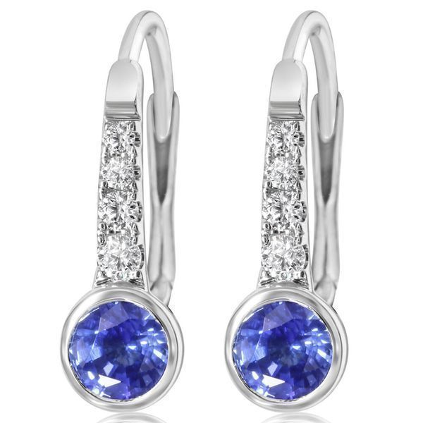 White Gold Sapphire Earrings Leslie E. Sandler Fine Jewelry and Gemstones rockville , MD